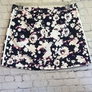 New Women’s Adidas Multicolor / Legend Ink Floral   Print Snap Front Skirt…